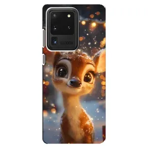 Яскравий чохол для Samsung Galaxy S20 Ultra з Зимові Оленята (Оленятко серед гірлянд)
