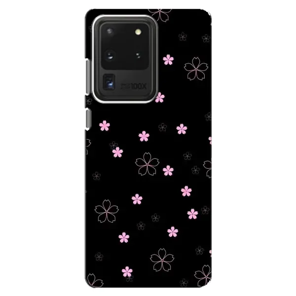 Чехол с принтом «Розовые цветы на черном» для Samsung Galaxy S20 Ultra Чехол с принтом «Розовые цветы на черном» для Samsung Galaxy S20 Ultra