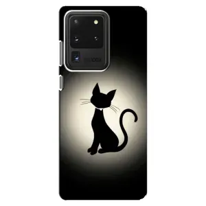 Чохол з принтом для Samsung Galaxy S20 Ultra (AlphaPrint) Модні коти (Силует котика)
