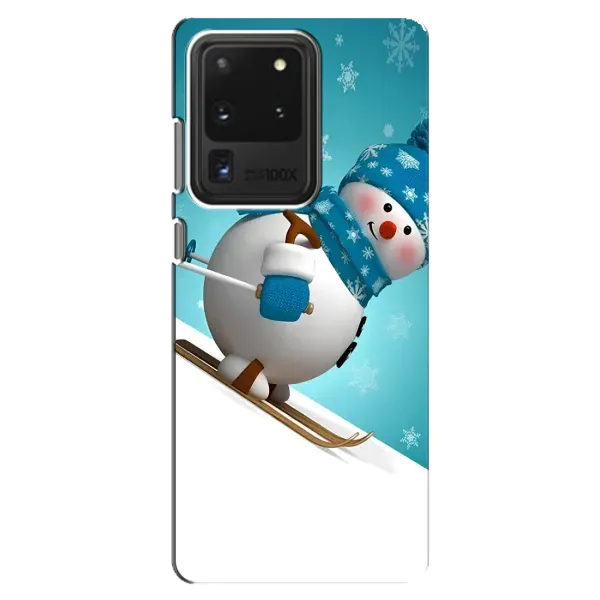 Чохол з принтом «Сніговик на лижах» для Samsung Galaxy S20 Ultra