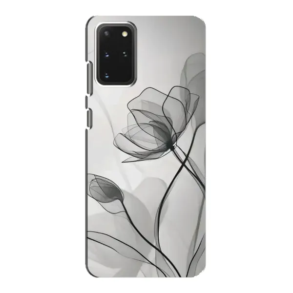Чехол с принтом «Черные цветы» для Samsung Galaxy S20