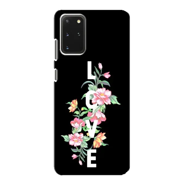 Чохол з принтом «Квіти LOVE» для Samsung Galaxy S20