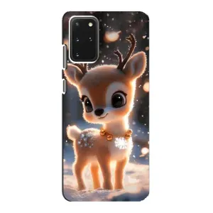 Яркий чехол для Samsung Galaxy S20 с Зимними Оленятами (Олененок)