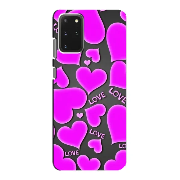 Чохол з принтом «Pink hearts» для Samsung Galaxy S20