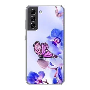 Чохли з квітами для Samsung Galaxy S21 FE (VPrint) (Метелик на квітах)