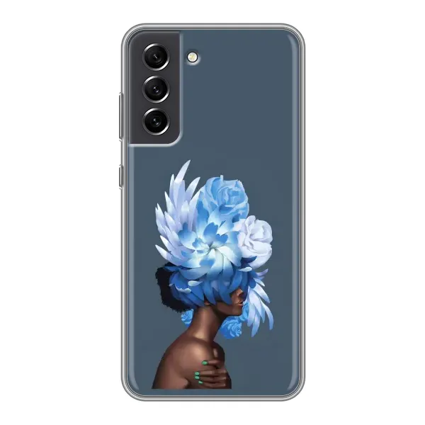 Чохол з принтом «Квіти на голові» для Samsung Galaxy S21 FE