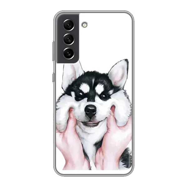 Чохол з принтом «Радісний Хаскі» для Samsung Galaxy S21 FE