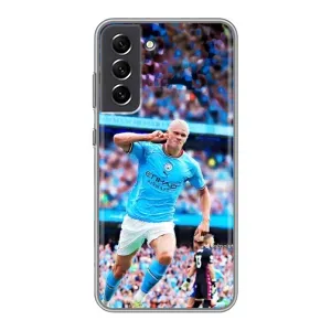 Чехлы с футболистом Ерлинг Холанд для Samsung Galaxy S21 FE (AlphaPrint) (фанаты Холанда)