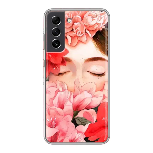 Чохол з принтом «Очі в квітах» для Samsung Galaxy S21 FE
