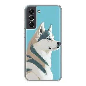 Чехол с Хаски для Samsung Galaxy S21 FE - (AlphaPrint) (Хаски арт)