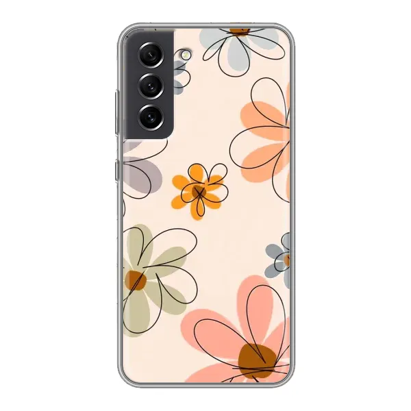 Чехол с принтом «Разноцветные цветы» для Samsung Galaxy S21 FE Чехол с принтом «Разноцветные цветы» для Samsung Galaxy S21 FE