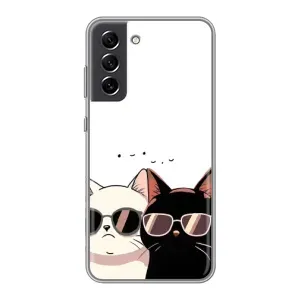 Чехол с рисунком кот на Samsung Galaxy S21 FE (Коты в очках)