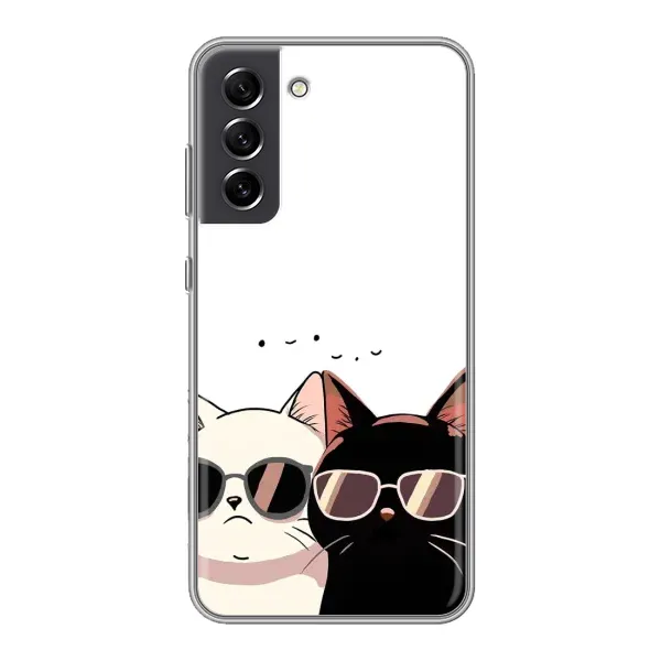 Чохол з принтом «Коти в окулярах» для Samsung Galaxy S21 FE