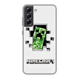 Чохол Майнкрафт на Samsung Galaxy S21 FE (AlphaPrint) Minecraft (кріпер Майнкрафт)