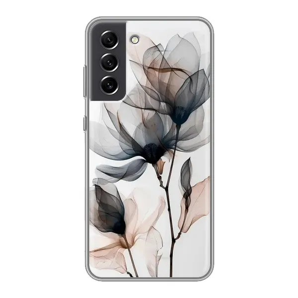 Чехол с принтом «Цветы на белом» для Samsung Galaxy S21 FE Чехол с принтом «Цветы на белом» для Samsung Galaxy S21 FE