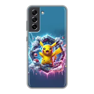 Чехол с Пикачу на Samsung Galaxy S21 FE (Лого Пикачу)
