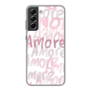 Чохол з розовим принтом для Samsung Galaxy S21 FE (Аморе любов)