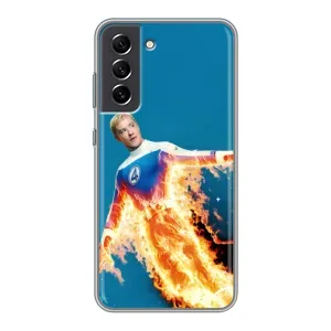 Чохол з принтом Фантастична четвірка для Samsung Galaxy S21 FE (Людина-факел у вогні)