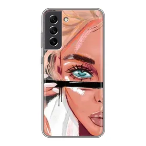 Чехол с печатью для Samsung Galaxy S21 FE - (Мода) (AlphaPrint) (Макияж)