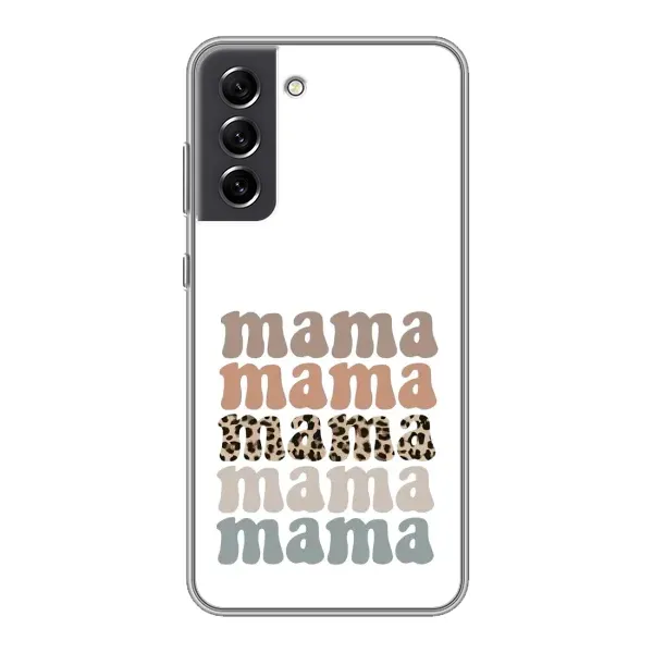 Чохол з принтом «Текстовий колаж мама» для Samsung Galaxy S21 FE