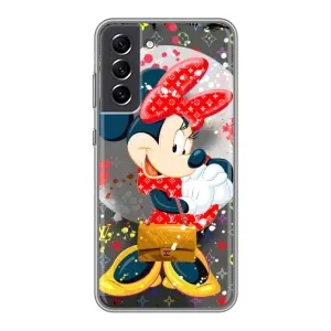 Чохол Disney Mouse Samsung Galaxy S21 FE (PREMIUMPrint) (Minni з бантіком)