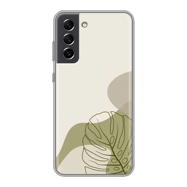 Чохол з принтом «Зелена монстера дизайн» для Samsung Galaxy S21 FE