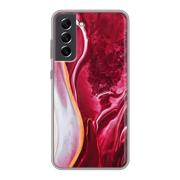 Чехол с принтом «Мрамор красный» для Samsung Galaxy S21 FE Чехол с принтом «Мрамор красный» для Samsung Galaxy S21 FE