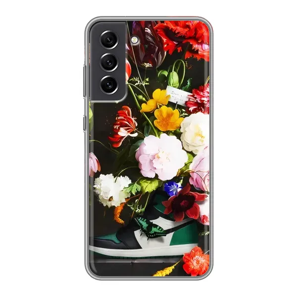 Чехол с принтом «Nike цветы» для Samsung Galaxy S21 FE