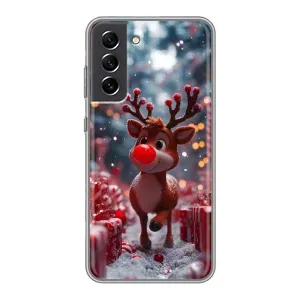 Яскравий чохол для Samsung Galaxy S21 FE з Зимові Оленята (Олень серед подарунків)