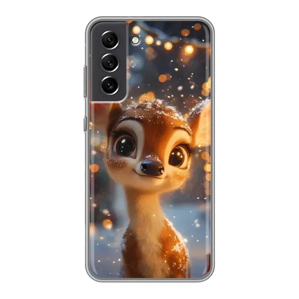 Чохол з принтом «Оленятко серед гірлянд» для Samsung Galaxy S21 FE Чохол з принтом «Оленятко серед гірлянд» для Samsung Galaxy S21 FE