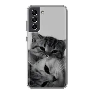 Чехол с рисунком кот на Samsung Galaxy S21 FE (Пара котов)