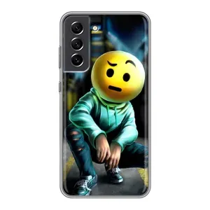 Чехол для Самсунг С21 ФЕ - (AlphaPrint) с печатью (ТОП продаж) (Парень смайл)