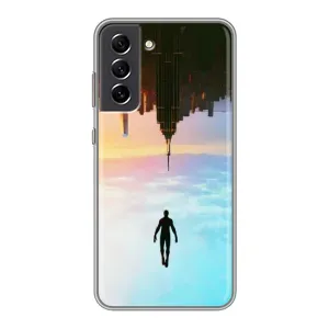 Чехол с человеком пауком для Samsung Galaxy S21 FE - (AlphaPrint) (Паук человек)