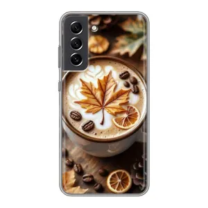 Чехол с уникальным дизайном «Осень с кофе» для Samsung Galaxy S21 FE (Пряный кофе)