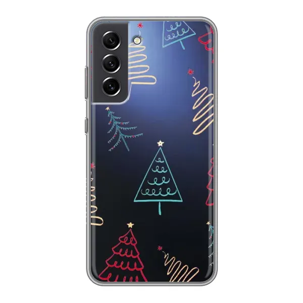 Чохол з принтом «Різдвяні ялинки» для Samsung Galaxy S21 FE
