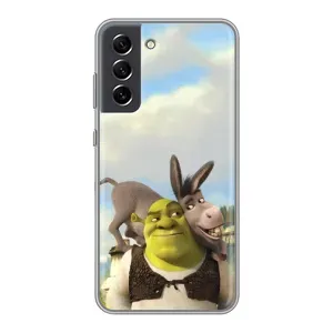 Чохол з мультфільмом Шрек на Samsung Galaxy S21 FE (Шрек та Осел)