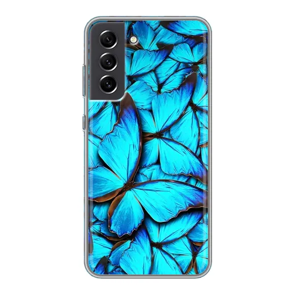 Чохол з принтом «Сині метелики» для Samsung Galaxy S21 FE Чохол з принтом «Сині метелики» для Samsung Galaxy S21 FE