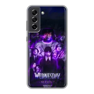 Чохол з дизайном Венздей 2 на Samsung Galaxy S21 FE (Фіолетова магія Венздей)