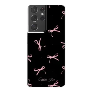 Чохол з бантиками на Самсунг Галаксі S21 Plus (Банти на чорному)