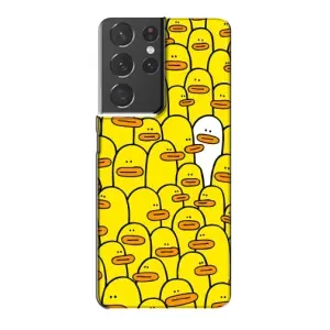 Чохол з принтом для Самсунг Галаксі S21 Plus - (Прикольні) (AlphaPrint) (Біла уточка)