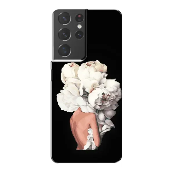 Чохол з принтом «Білі квіти» для Samsung Galaxy S21 Plus Чохол з принтом «Білі квіти» для Samsung Galaxy S21 Plus