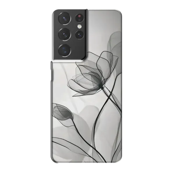 Чехол с принтом «Черные цветы» для Samsung Galaxy S21 Plus