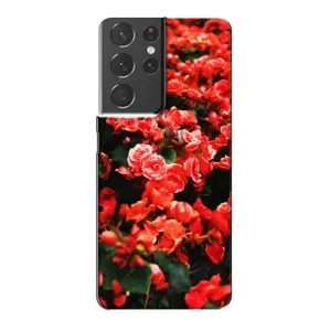 Чохли з квітами для Samsung Galaxy S21 Plus (VPrint) (Квіти червоні)