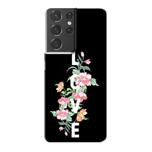 Чехол с принтом «Цветы LOVE» для Samsung Galaxy S21 Plus Чехол с принтом «Цветы LOVE» для Samsung Galaxy S21 Plus