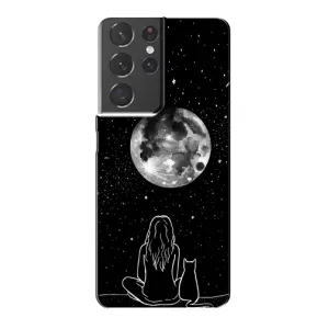 Чохол з малюнком кіт на Samsung Galaxy S21 Plus (Дівчина з котом)