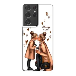 Чохол з друком для Samsung Galaxy S21 Plus - (Мама з дитинкою) (AlphaPrint) (Донька і мама)
