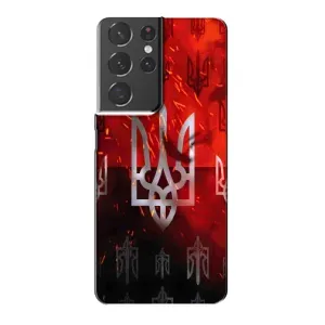 Украинские Чехлы для Samsung Galaxy S21 Plus с картинкой УПА (AlphaPrint) (ГЕРБ УПА)