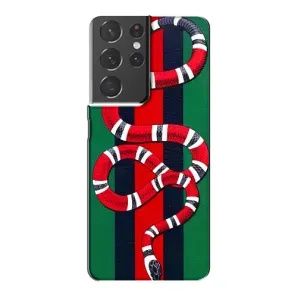 Чохли  GUCCI для Самсунг Галаксі S21 Plus (AlphaPrint) (Gucci змія)