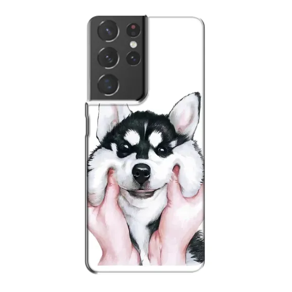Чехол с принтом «Хаски улыбака» для Samsung Galaxy S21 Plus