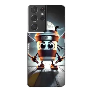 Чехол с мемом Тралалело тралала на Samsung Galaxy S21 Plus (Капучино асасино)